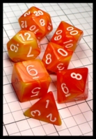 Dice : Dice - Dice Sets - Orange and Yellow Swirl with White Numerals  - Temu Feb 2024